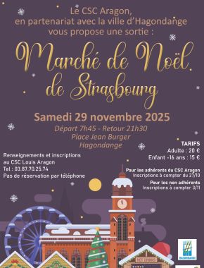 Sortie au Marché de Noël de Strasbourg